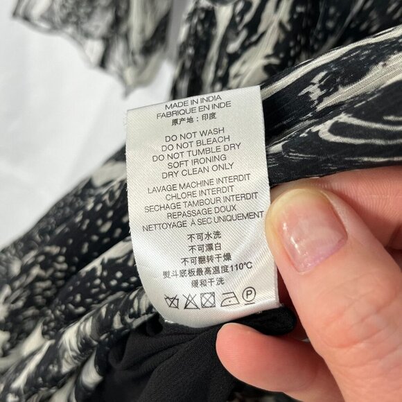 IRO Clash White Black Ruffle Sleeve Chiffon Mini Dress Size 34 US XS 2 - Picture 11 of 11